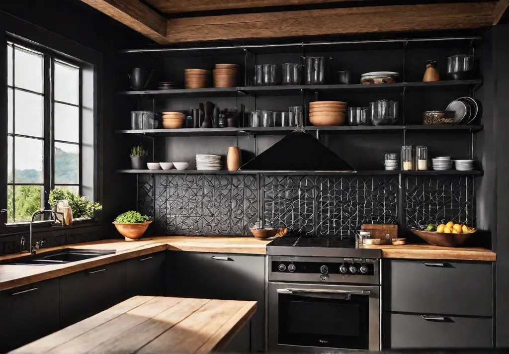 A wellorganized kitchen with decluttered cabinets and drawers featuring vertical storage andfeat