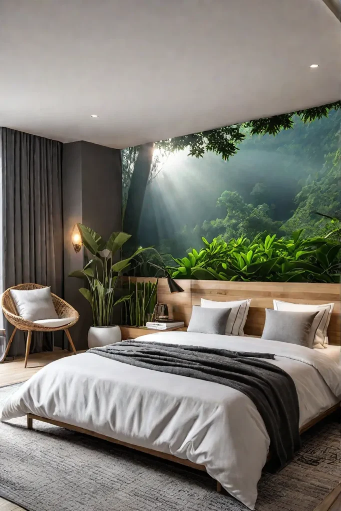 Bamboo ecofriendly bedroom wallpaper