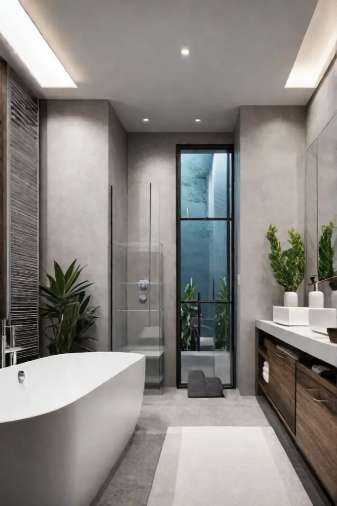 Bathroom with functional and aesthetic storage