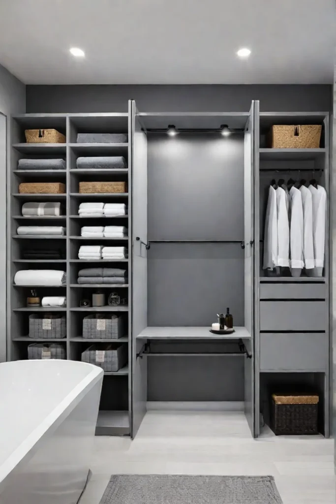 Bathroom with modular storage