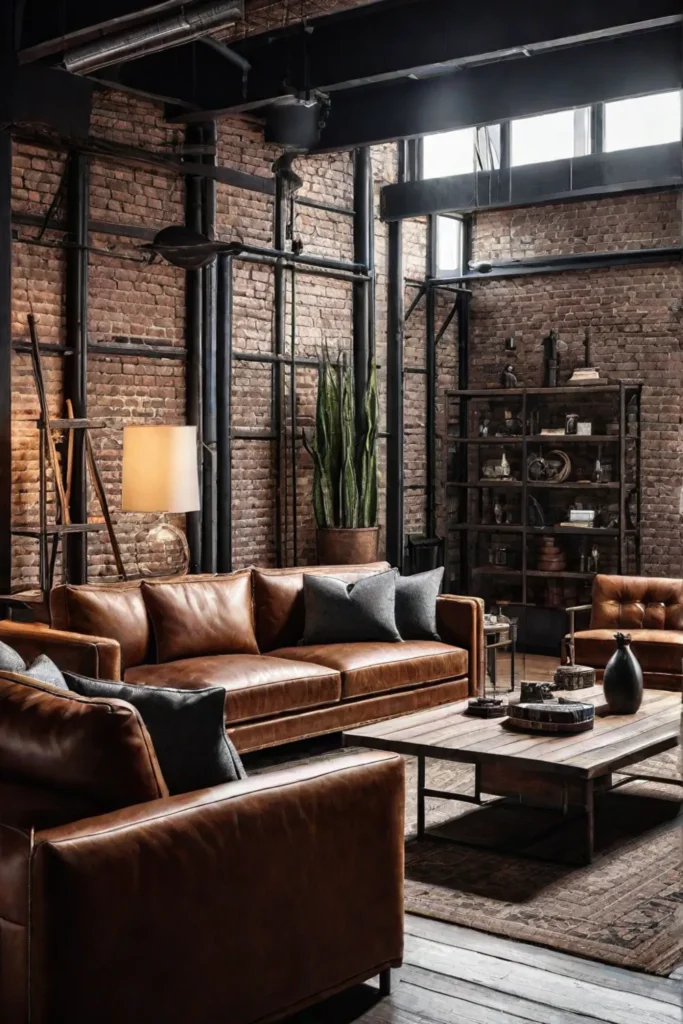 Bold_space_with_vintage_leather_furniture_and_urban_art