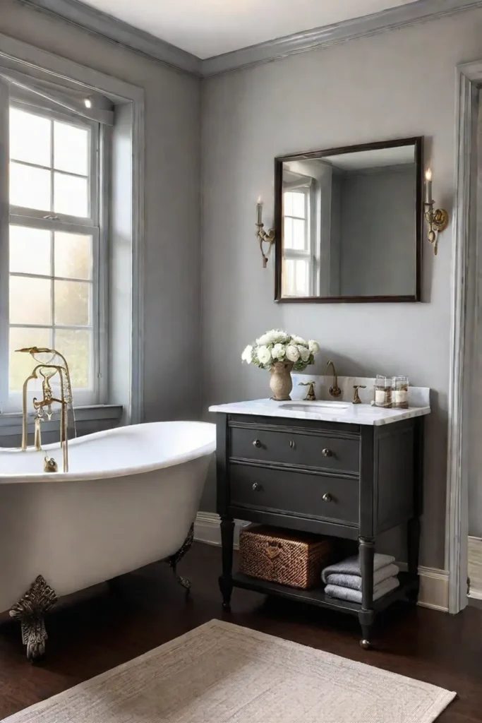 Charming and inviting master bathroom