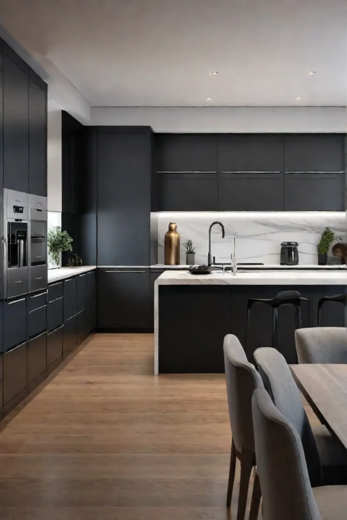 Contemporary kitchen with harmonized aesthetics and functionality