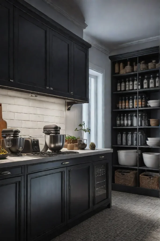 Decluttered and organized pantry