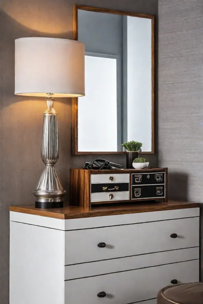 Decorative storage box on dresser