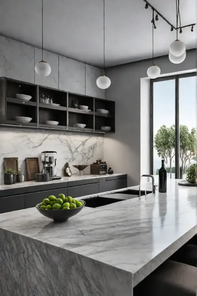 Kitchen island with popup outlet for appliances
