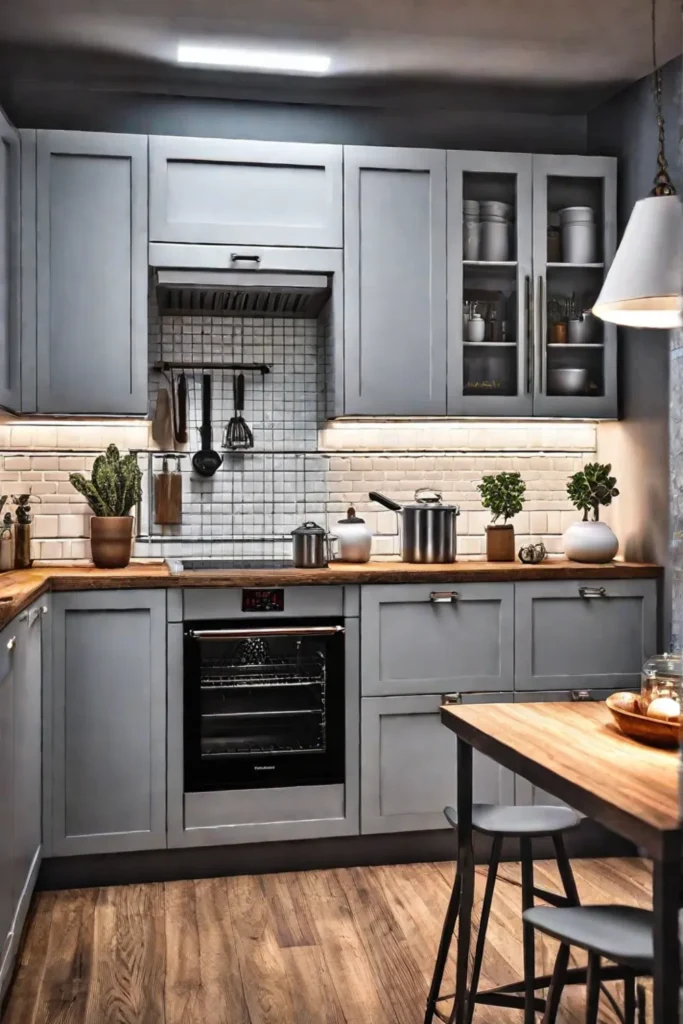 Kitchen with baking workspace