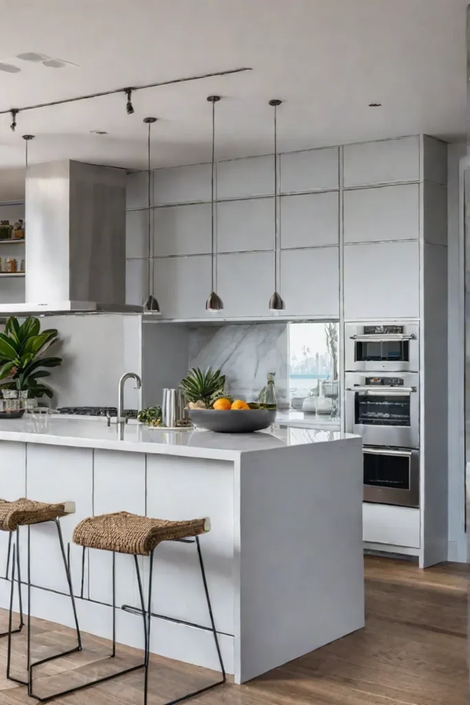 Kitchen with customized storage and breakfast bar