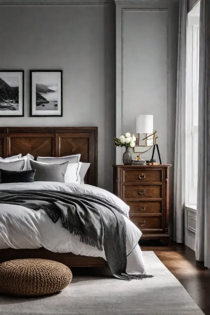 Spacious guest bedroom with armoire storage 1