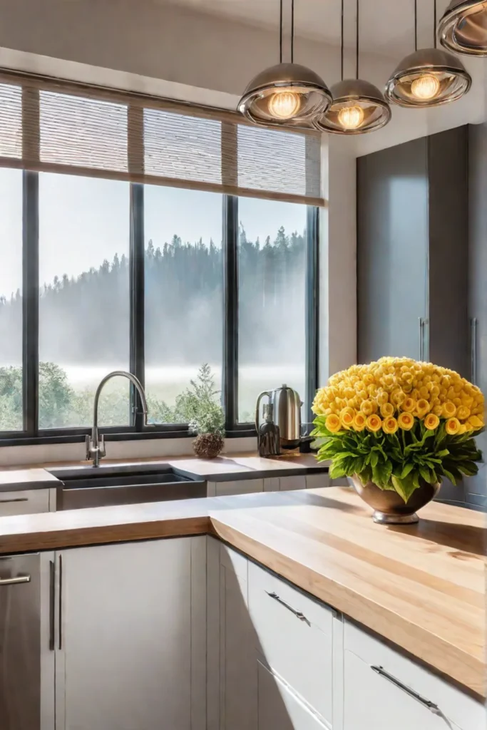 Warm and inviting kitchen with ample natural light