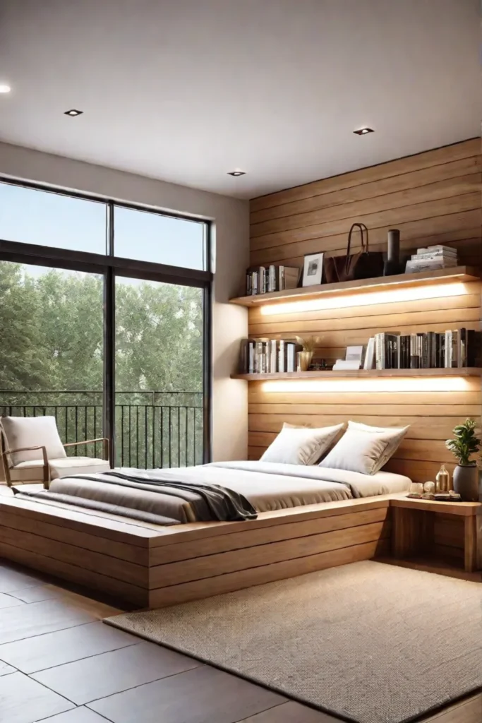 Bedroom with balcony for fresh air and sunlight