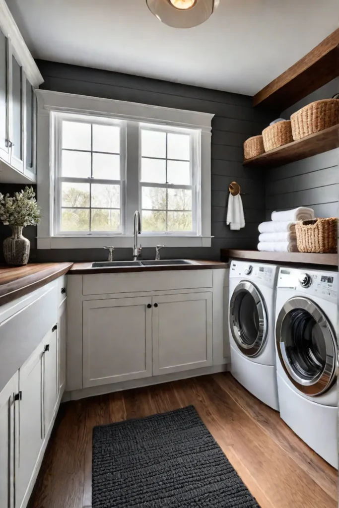 Charming laundry room with vintage accents