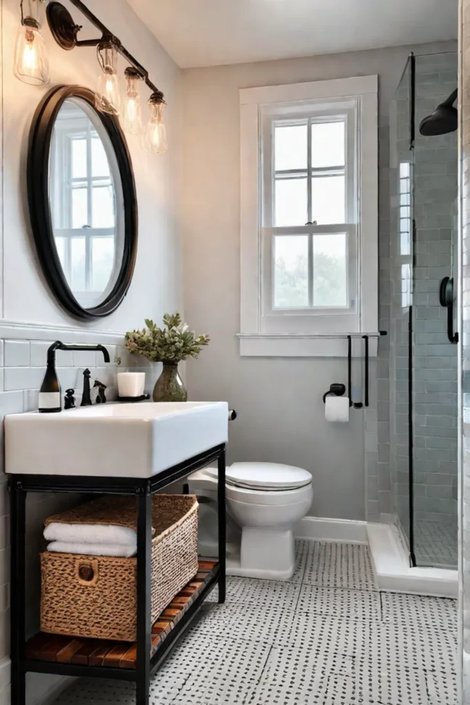 Blending practicality and style in a tiny bathroom