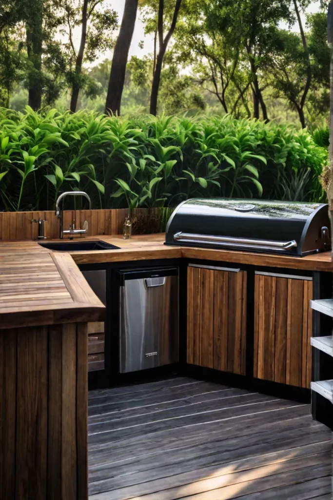 Ecofriendly outdoor kitchen