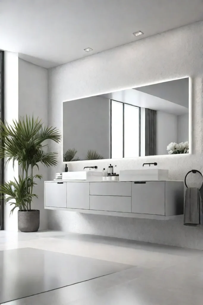 Clutterfree bathroom design