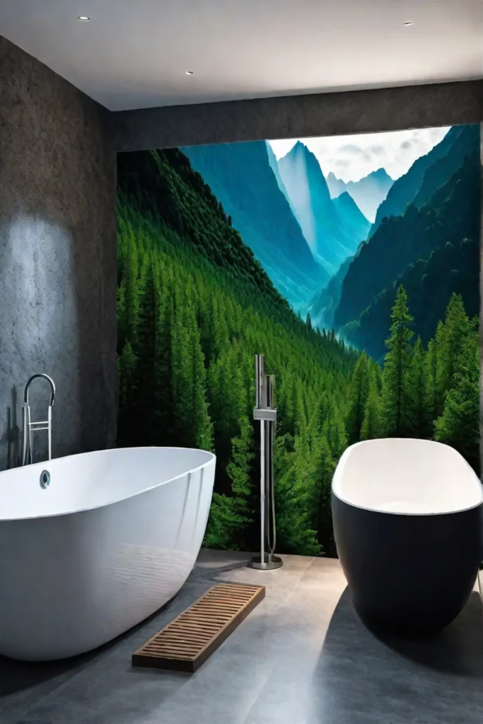 Forest bathroom mountain bathroom tranquil bathroom