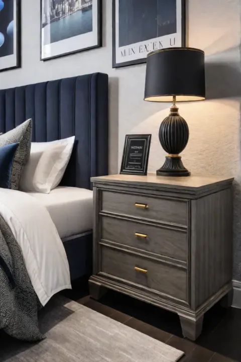 Bedroom with nightstand storage