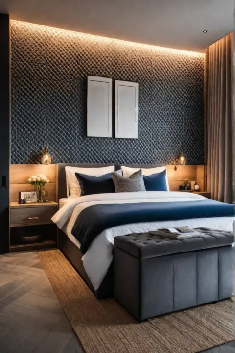 Bedroom with storage bench