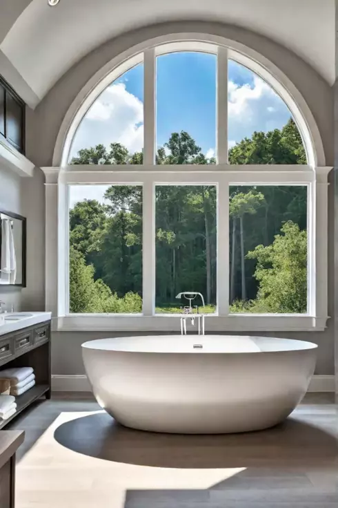 Bright and airy master bathroom