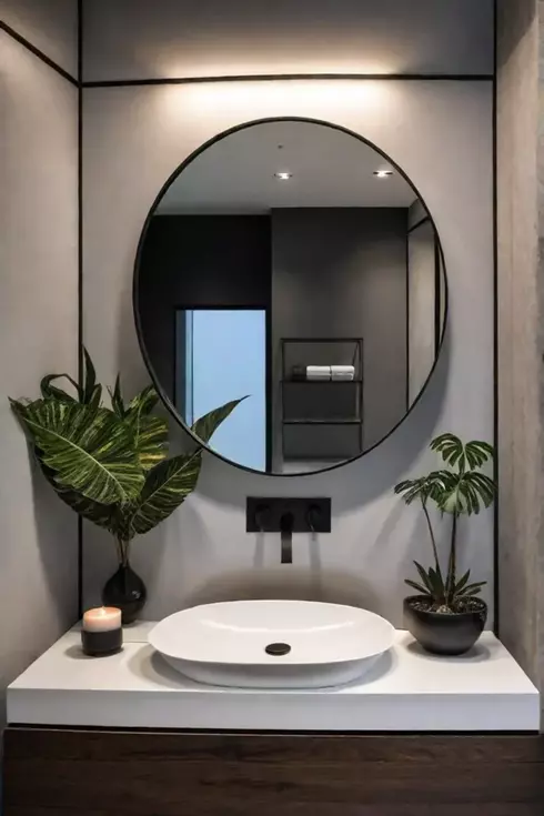 Contemporary bathroom sink and vanity