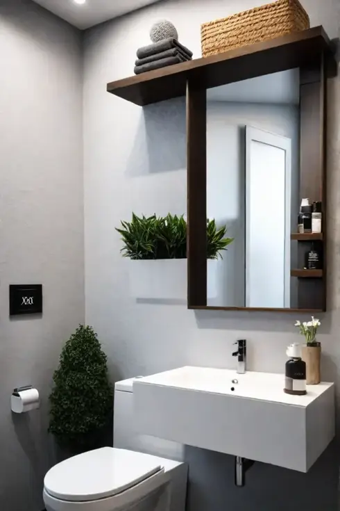 Floating shelf for bathroom storage