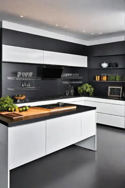 Kitchen island with pullout countertop extension