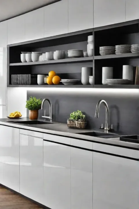 Kitchen with maximized counter space