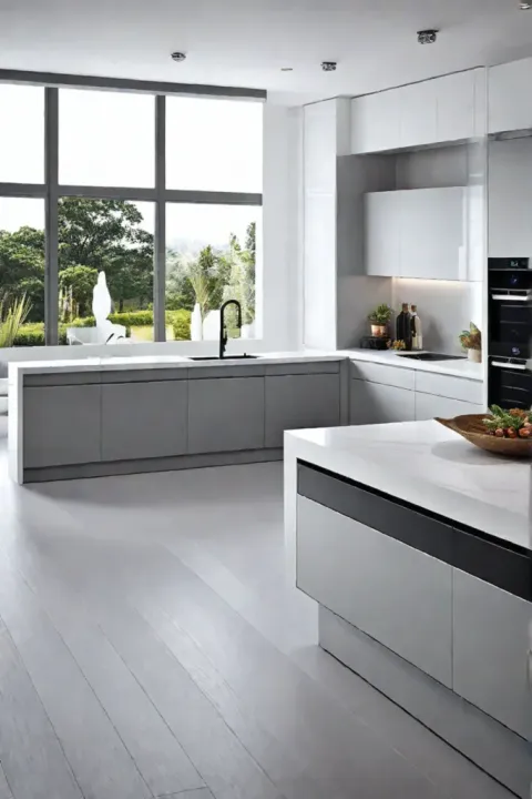 Modern kitchen with wine rack and glassware storage