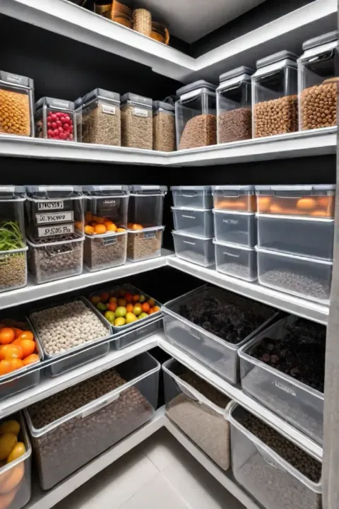 Organized kitchen pantry