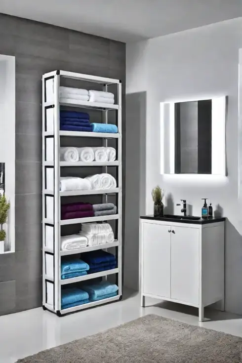 Rolling bathroom storage unit