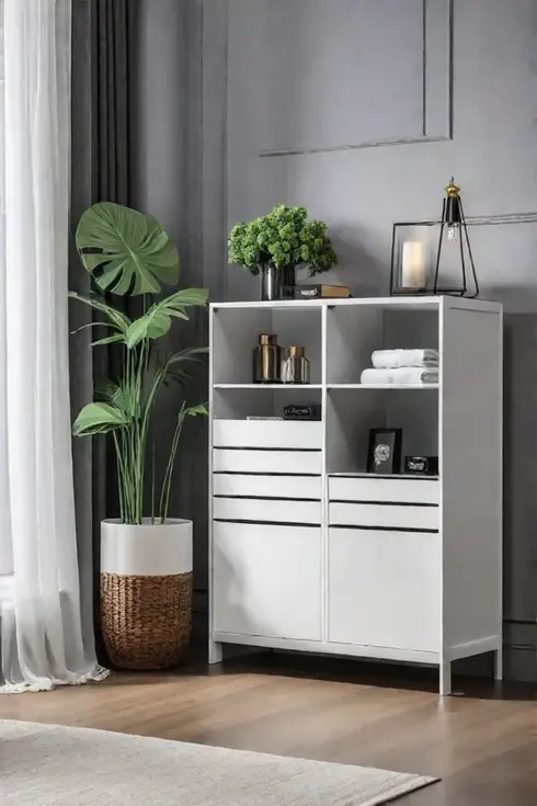 Storage cabinet in bedroom