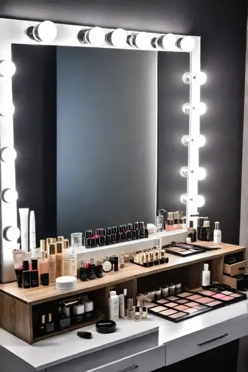 Vanity organizer and inserts for bathroom storage