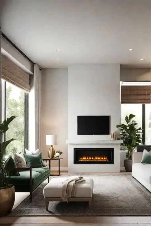 Bedroom with balcony oasis and lush greenery