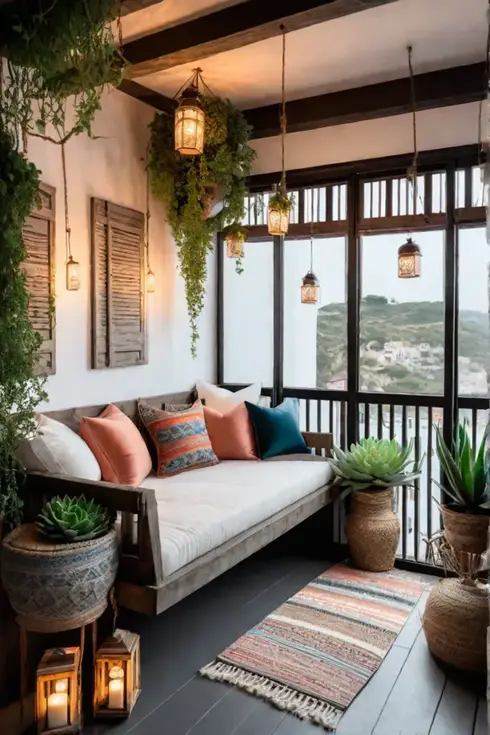 Bohemian Balcony Decor