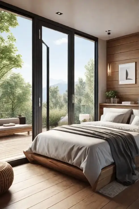 Relaxing bedroom with sauna and reading nook