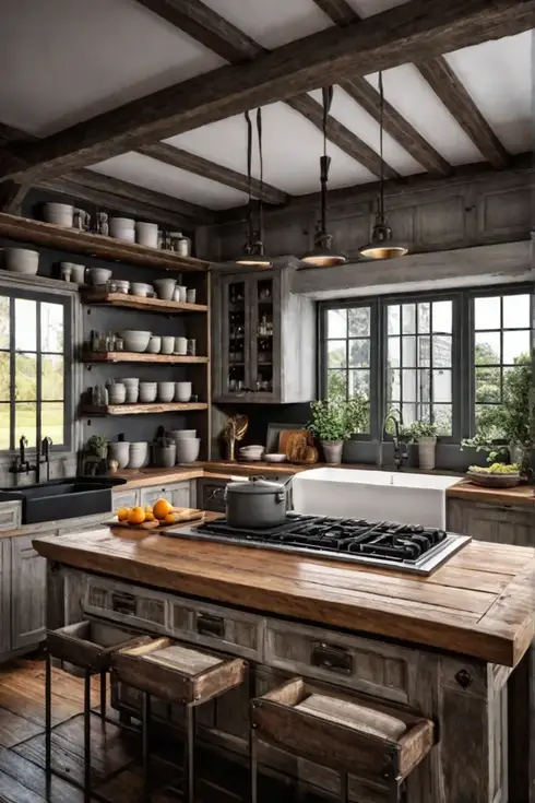 Rustic kitchen character