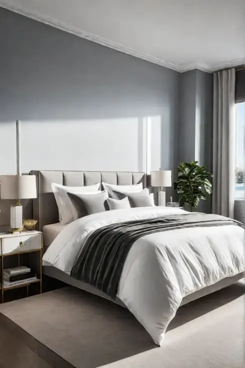 Small bedroom maximizing natural light