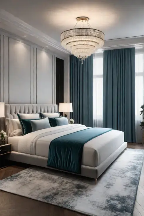Small bedroom with mirrors to enhance space