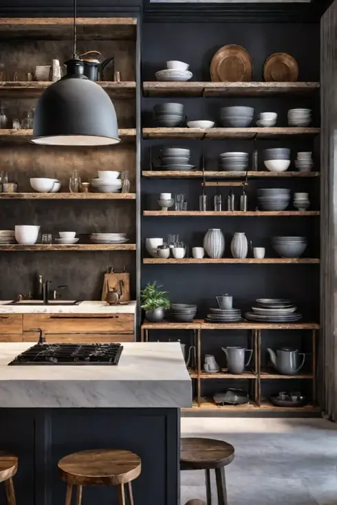 Weathered distressed cabinets