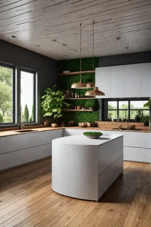 Sustainable kitchen design with natural elements
