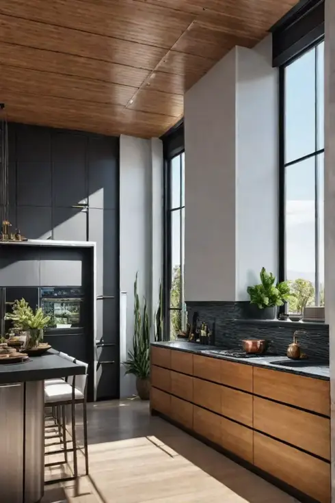 Sustainable kitchen with natural light