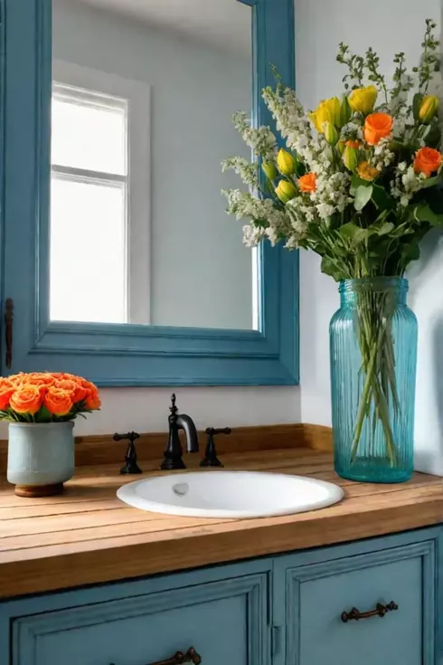 Chalk paint bathroom vanity