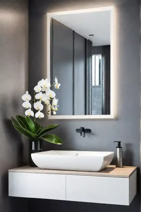 Clutterfree bathroom elegant simplicity calming