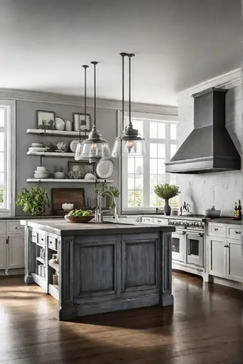 Compact kitchen warm and inviting charming design
