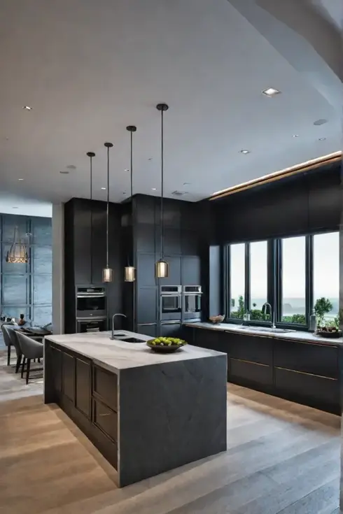 Kitchen island as a central gathering space
