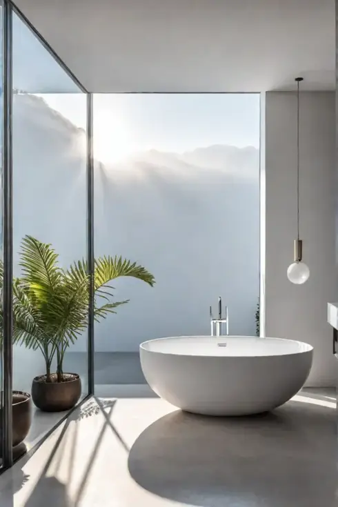 Minimalist bathroom natural light