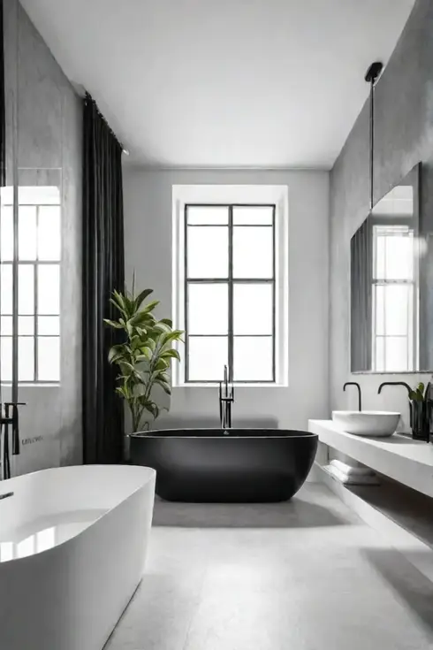 Monochrome bathroom minimalist style