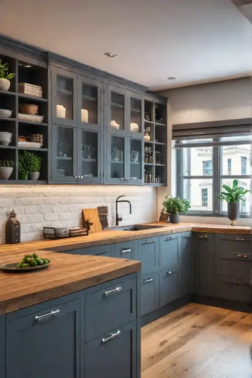 Rustic kitchen island storage solutions appliance garage
